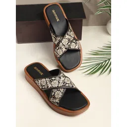 Anouk Women Woven Design Platform Sandals-picture-36