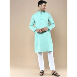 Anouk Woven Design Thread Work Cotton Silk Straight Kurta-picture-19