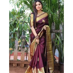 Anouk Woven Design Zari Kanjeevaram Saree-picture-10