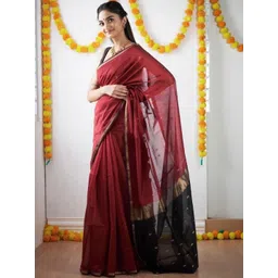 Anouk Woven Design Zari Silk Blend Kanjeevaram Saree-picture-12