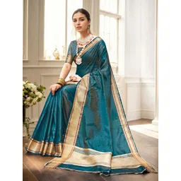 Anouk Zari Organza Kasavu Saree-picture-11