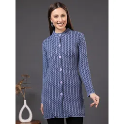 anouk mirage Anouk Women Checked Longline Cardigan-picture-28