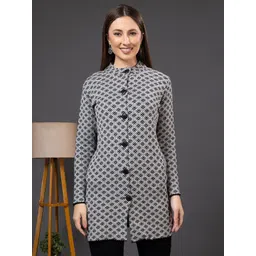 anouk mirage Anouk Women Geometric Self Design Winter Cardigan-picture-37