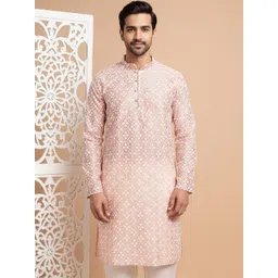 Anouk Mirage Men Ethnic Motifs Embroidered Regular Thread Work Kurta with Pyjamas image 1