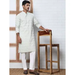 Anouk Mirage Men Ethnic Motifs Embroidered Regular Thread Work Kurta with Trousers-picture-38