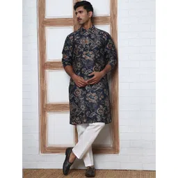 Anouk Mirage Men Floral Printed Regular Kurta with Trousers-picture-28