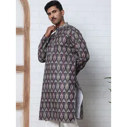 Anouk Mirage Men Floral Printed Thread Work Floral Kurta-picture-14
