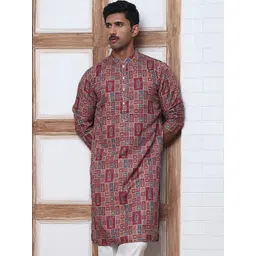 Anouk Mirage Men Floral Printed Thread Work Floral Kurta-picture-25