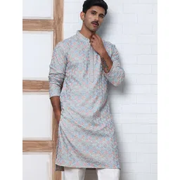 Anouk Mirage Men Geometric Embroidered Chikankari Kurta-picture-18