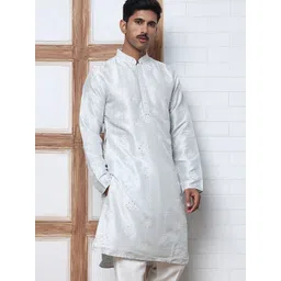 Anouk Mirage Men Geometric Embroidered Chikankari Kurta-picture-16