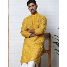 Anouk Mirage Men Geometric Embroidered Sequinned Kurta-picture-28