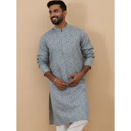 Anouk Mirage Men Geometric Jacquard Kurta-picture-22