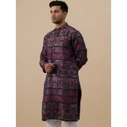 Anouk Mirage Men Geometric Jacquard Kurta-picture-20
