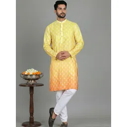 Anouk Mirage Men Ombre Printed Regular Kurta with Pyjamas-picture-18