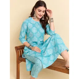 Anouk Mirage Women Ethnic Motifs Printed Kurta with Trousers-picture-24