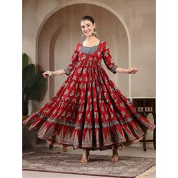 Anouk Mirage Women Floral Printed Floral Anarkali Kurta-picture-14