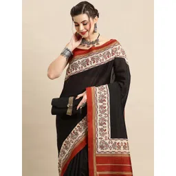 Anouk Ethnic Motifs Printed Art Silk Bhagalpuri Saree-image-33