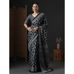 anouk rustic Anouk Ethnic Motifs Printed Dabu Saree-picture-37