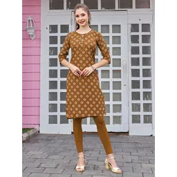 anouk rustic Anouk Geometric Printed Kurta-picture-25