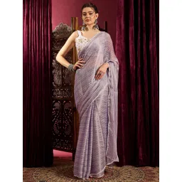 anouk rustic Anouk Striped Embroidered Saree-picture-11