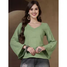 Anouk Rustic Bell Sleeve Cotton Top-picture-13