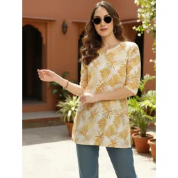 Anouk Rustic Botanical Printed V-Neck Kurti-picture-31