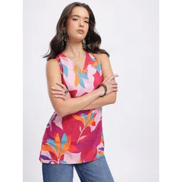 anouk rustic Casual Sleeveless Printed Women Multicolor Top-picture-10