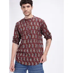 Anouk Rustic Cotton Paisley Print Kurta-picture-31