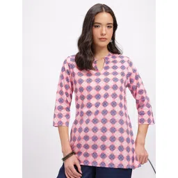 Anouk Rustic Ethic Motifs Printed Mandarin Collar Straight Pure Cotton Kurti-picture-33