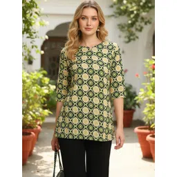 Anouk Rustic Ethnic Motifs Printed Kurti-picture-15