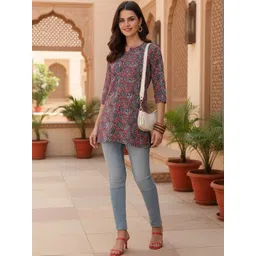 Anouk Rustic Ethnic Motifs Printed Kurti-picture-27