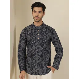 Anouk Rustic Ethnic Motifs Printed Mandarin Collar Cotton Straight Kurta-picture-16
