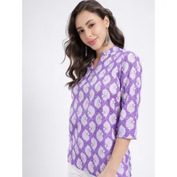 Anouk Rustic Ethnic Motifs Printed Mandarin Collar Kurti-picture-35