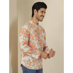 Anouk Rustic Ethnic Motifs Printed Mandarin Collar Pure Cotton Kurta image 4