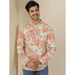 Anouk Rustic Ethnic Motifs Printed Mandarin Collar Pure Cotton Kurta image 1