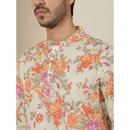 Anouk Rustic Ethnic Motifs Printed Mandarin Collar Pure Cotton Kurta image 3