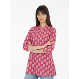 Anouk Rustic Ethnic Motifs Printed Mandarin Collar Straight Kurti-picture-14