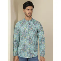 Anouk Rustic Ethnic Motifs Printed Mandarin Colllar Cotton Straight Kurta-picture-41