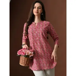 Anouk Rustic Ethnic Motifs Printed Pure Cotton Kurti-image-43