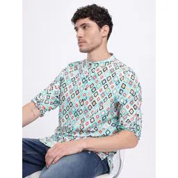 Anouk Rustic Ethnic Motifs Printed Roll-Up Sleeves Straight Kurta-picture-21