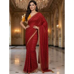 Anouk Rustic Ethnic Motifs Silk Blend Designer Bandhani Saree-picture-32