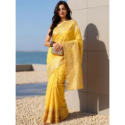 Anouk Rustic Ethnic Motifs Woven Design Zari Banarasi Saree-picture-41