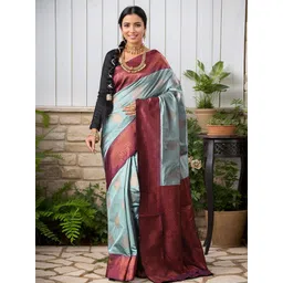 Anouk Rustic Ethnic Motifs Zari Banarasi Saree-picture-21