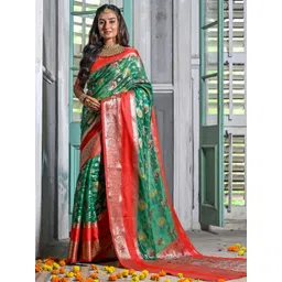 Anouk Rustic Floral Art Silk Banarasi Saree-picture-17