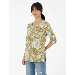 Anouk Rustic Floral Print Kurti-picture-30