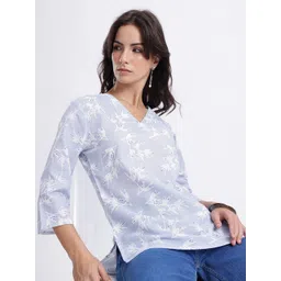 Anouk Rustic Floral Print Short Kurti-picture-28