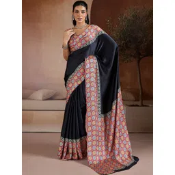 Anouk Rustic Floral Printed Banarasi Saree-picture-28