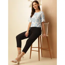 Anouk Rustic Floral Printed Flared Sleeve Top-picture-18