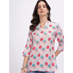 Anouk Rustic Floral Printed Mandarin Collar Straight Kurti-picture-16