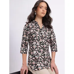 Anouk Rustic Floral Printed Mandarin Collar Straight Kurti-picture-29